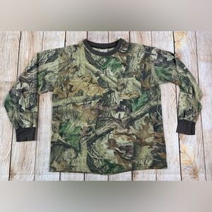 Mens Vintage Advantage Camo Redhead RealTree Longsleeve Pocket Shirt Large